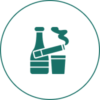 Alcohol and tobacco graphic